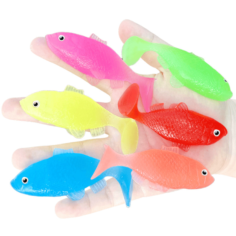 软胶仿真鲫鱼迷你小号套装幼儿园儿童捞鱼戏水族箱金鱼沙丁鱼模型