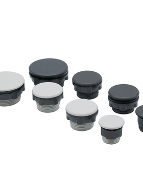 信号指示灯按钮开关面板塞孔塞堵塞冒堵头开孔22 16 30mm黑灰色