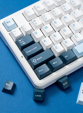 佩森丨远山蓝PBT双色键帽 双色注塑 原厂高度小全套