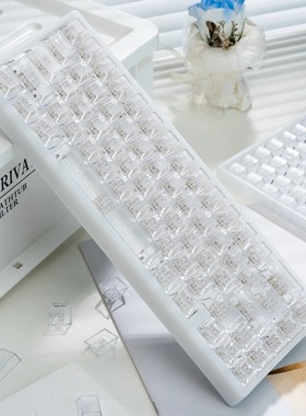 PC雾透白字 顶面磨砂雾透 透光原厂高度机械键盘磁轴通用键帽