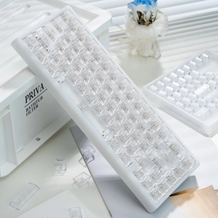 PC雾透白字 顶面磨砂雾透 透光原厂高度机械键盘磁轴通用键帽