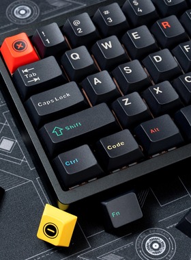 佩森丨黑灯加厚PBT键帽 五面热升华原厂高度