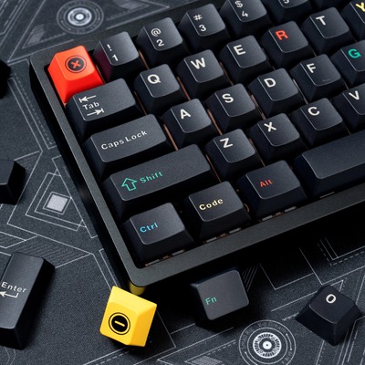 佩森丨黑灯加厚PBT键帽 五面热升华原厂高度