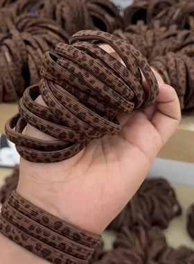 发20根韩系百搭豹纹发圈高弹力日常基础款马尾扎头发橡皮筋头绳