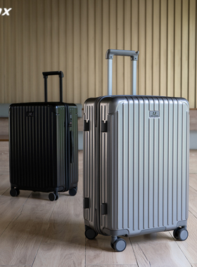 UBOX2025新款纯PC大容量女拉杆行李箱可登机双层拉链耐用旅行箱男