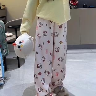 Cute Hello Kitty猫 y2k Pajama Pants Christmas Sanrio Anime