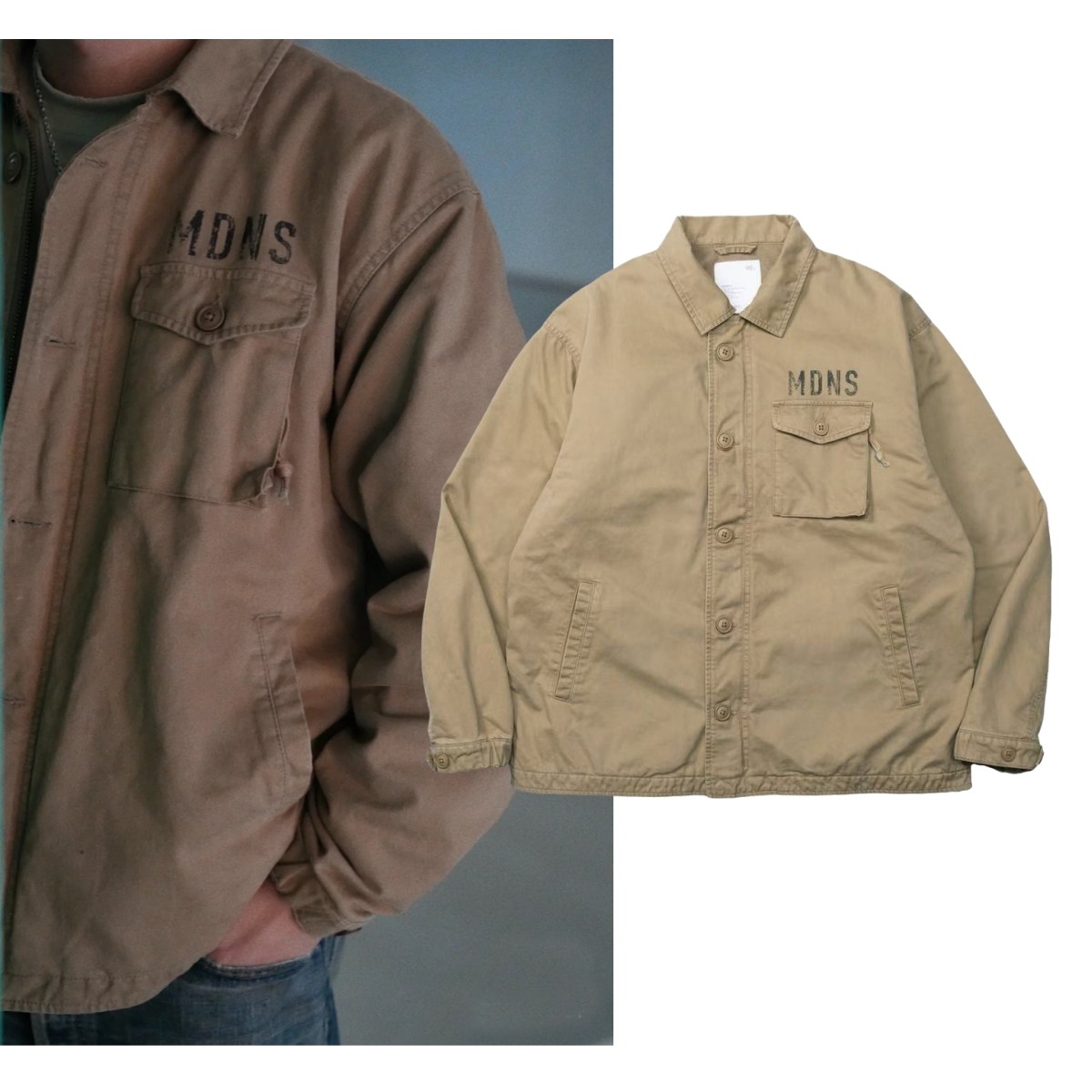 25新款！现货MADNESS A-2 甲板夹克 余文乐同款秋冬加厚棉服外套