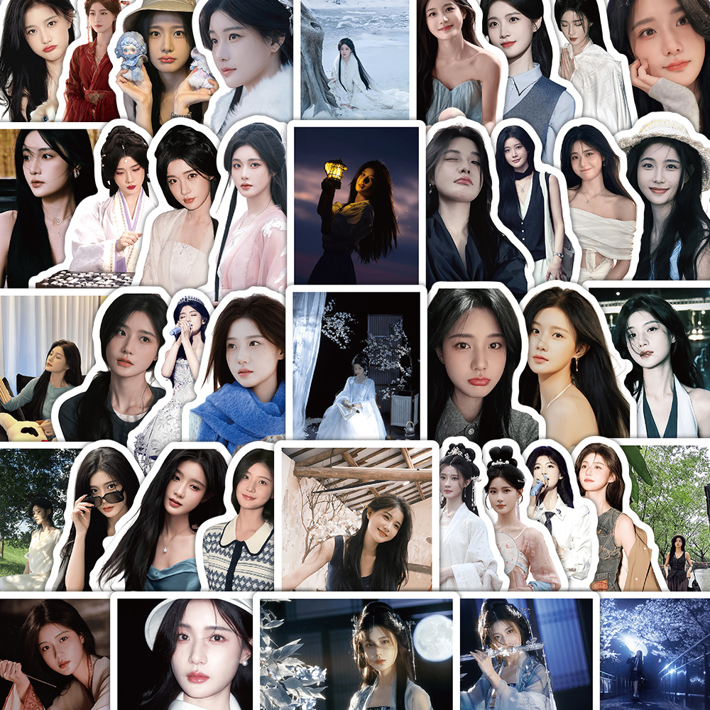 136张演员程意涵贴纸ins风高颜值周边diy装饰桌面手账手机壳贴画