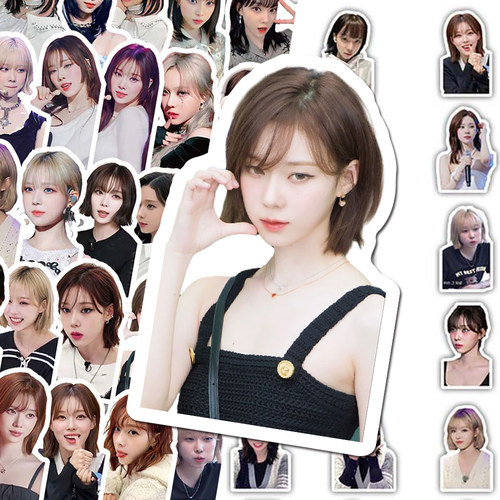 120张金玟庭winter贴纸ins高颜值偶像周边美照装饰手帐手机壳贴画