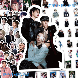 136张男团ONER贴纸ins高颜值偶像周边帅照贴画diy桌面手账手机壳