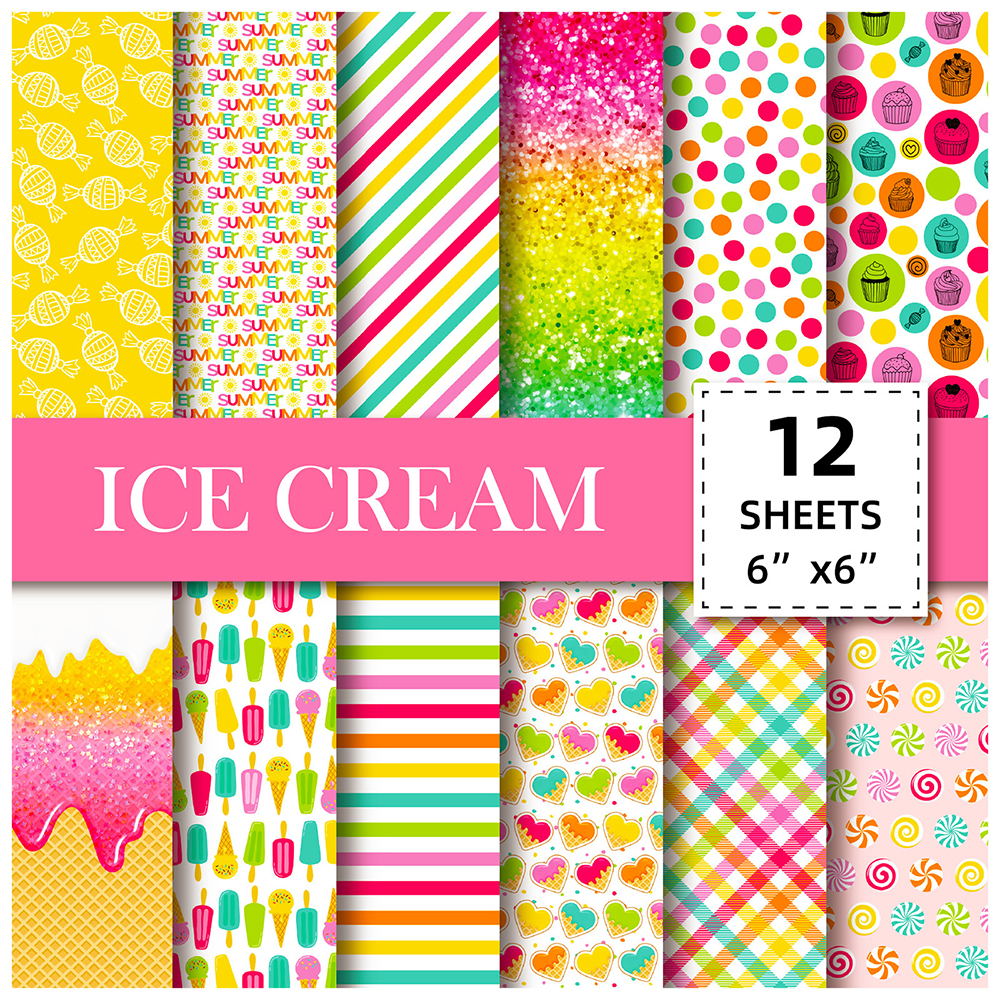 24张马卡龙素材包ins风彩绘多巴胺波点格纹打底纸手工折纸可裁剪