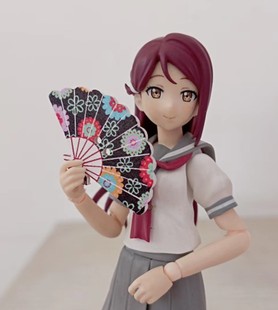 1/12扇子配件 适配figma机娘改件shf6寸可动兵人素体散货模型场景