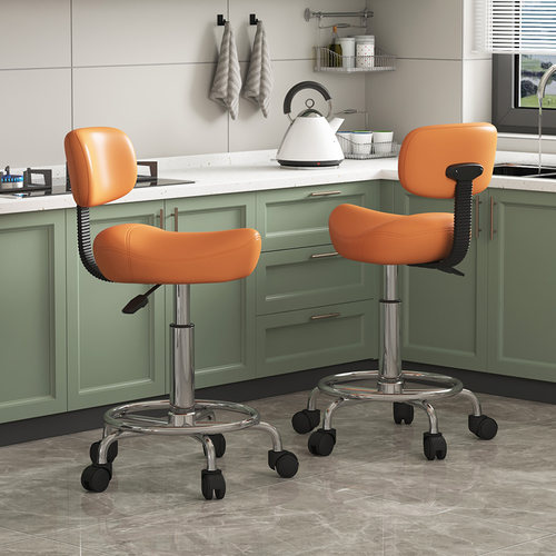 2025年新品骨折扭伤室内代步厨房烧饭洗碗可升降带滑轮椅马鞍椅子