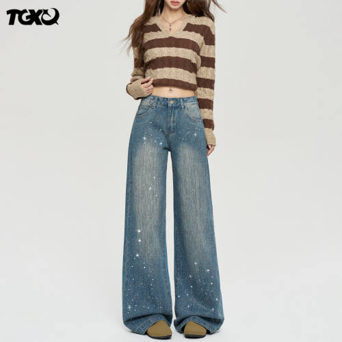 TGXQ带钻牛仔裤女2026新
