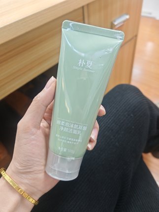 国货朴夏绵密泡沫氨基酸洗面奶净颜洁面乳护肤温和清洁控油不紧绷