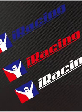 iRacing网络赛车模拟器游戏 logo文字汽车贴纸反光划痕贴改装贴