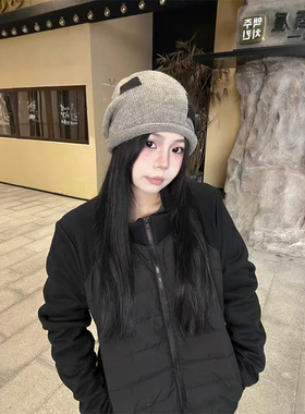 火原素轻薄排骨羽绒服男女保暖修身立领外套轻便运动拼接针织潮牌