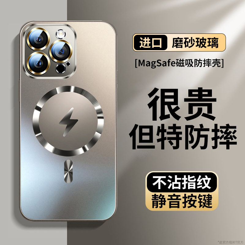 小而美 高级磨砂闪电磁吸充镜头膜防摔男女iPhone17ProMobileCase