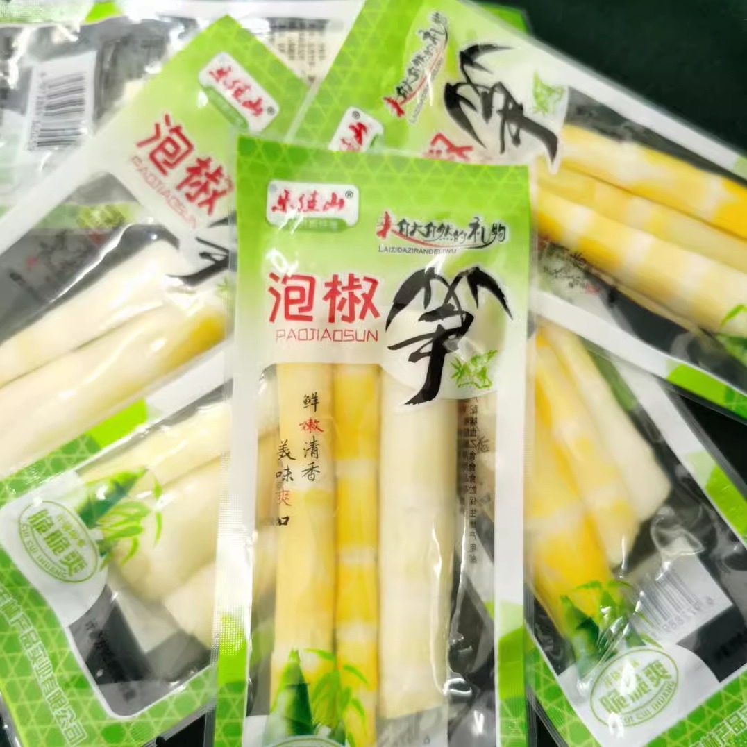 地理标志产品大关筇竹笋：罗汉竹笋泡椒笋尖手剥笋开袋即食500g - 实物图
