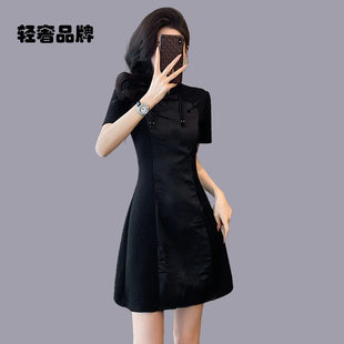 朗姿约定连衣裙女夏季新款超好看新中式显瘦绝美国风改良旗袍裙