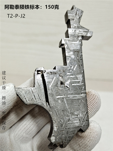 PJ2新疆阿勒泰铁陨石150克切片镍纹石陨铁文创饰品标本礼物