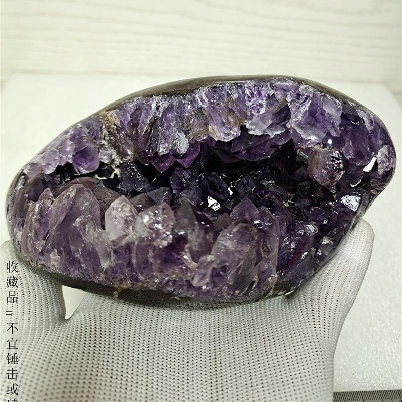 1号巴西玛瑙水晶洞1350克正品紫水晶洞饰品消磁聚宝盆风水奇石