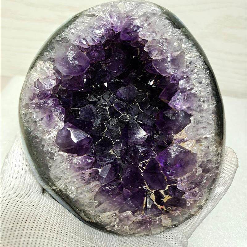 6号巴西玛瑙水晶洞2000克紫水晶洞饰品消磁聚宝盆风水奇石礼物