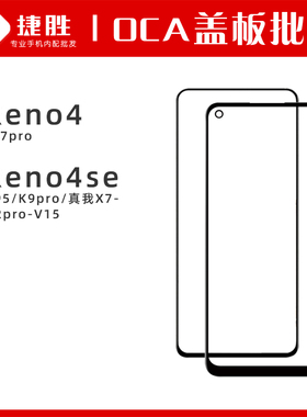 适用Reno4 F17pro Reno4se A95 K9pro 真我X7 Q2pro V15盖板带OCA
