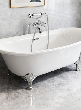 TOTO独立浴缸PPY1606/1806HPWG无裙边贵妃猫脚金色扶手珠光浴缸