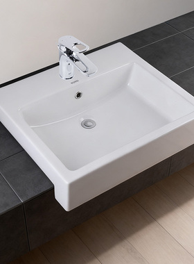 TOTO台盆LW717/713CB嵌入式陶瓷智洁洗脸盆洗手盆台上盆面盆