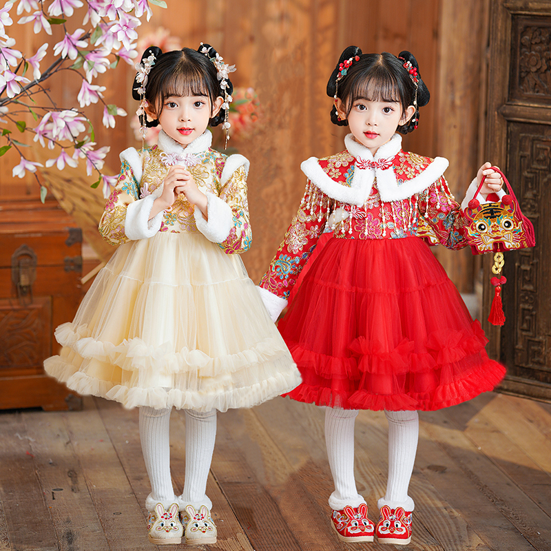 汉服女童公主裙旗袍连衣裙