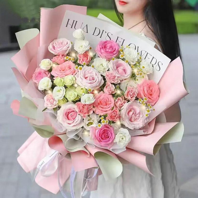 重庆韩式混搭高端花束绣球玫瑰花鲜花速递同城配送女友重庆生日店