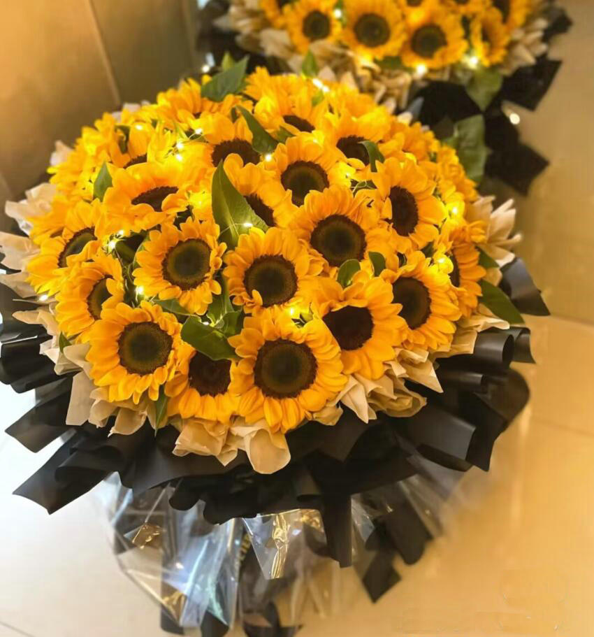 巨型向日葵33朵花束重庆鲜花速递同城鲜花店生日祝福配送女友订花