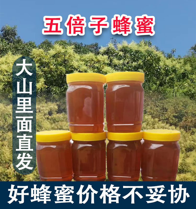 土蜂蜜纯正天然野生土蜂蜜农家自产五倍子花蜜正品成熟结晶蜜2斤