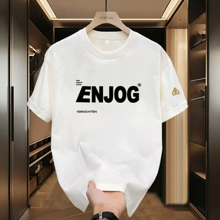 圆领宽松休闲上衣半袖 T恤男女同款 剪刀字母印花短袖 Moose