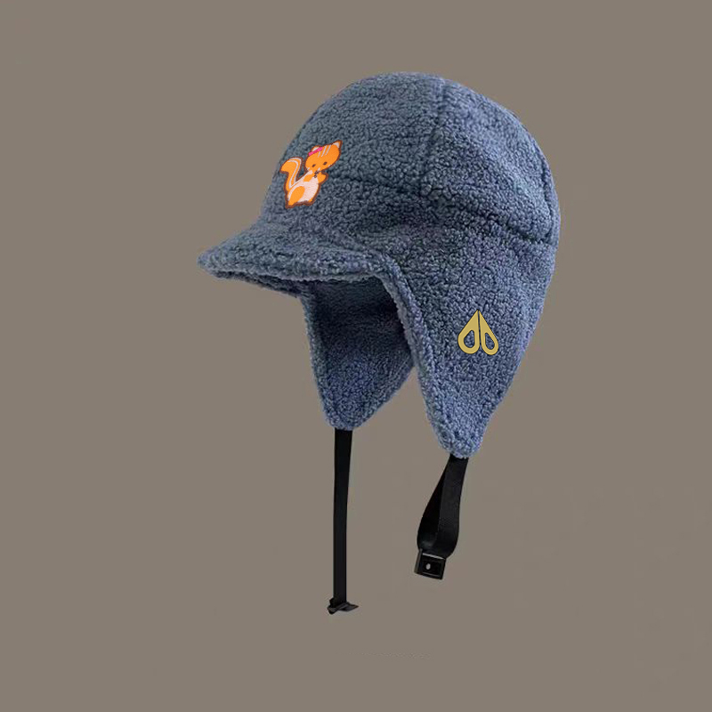 剪刀四季MOOSE韩版时尚秋冬百搭保暖护耳卡通可爱羊羔绒雷锋帽潮