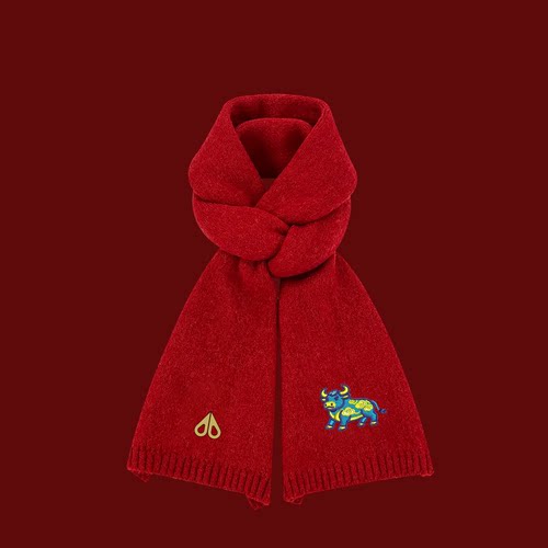 剪刀四季新款针织围巾男女同款情侣保暖百搭高级感牛年限定围脖潮