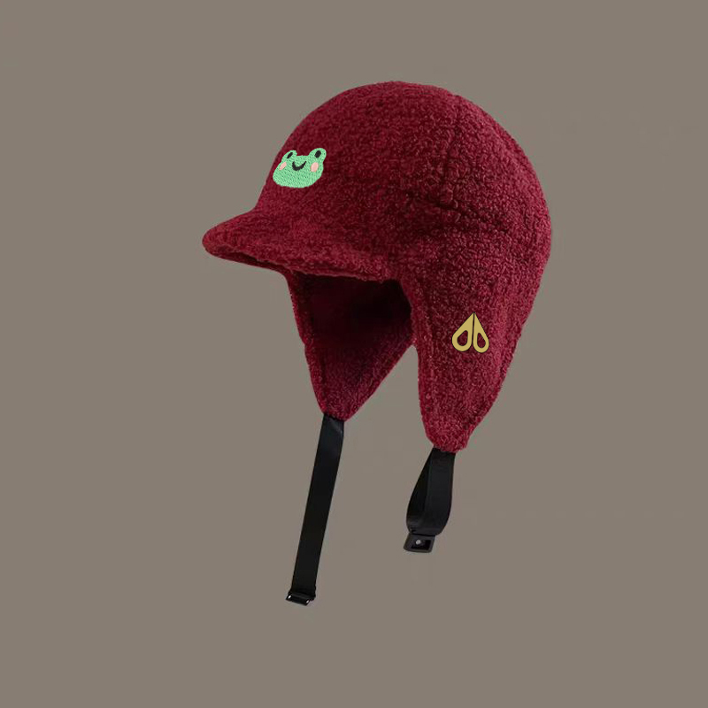 剪刀四季MOOSE新款韩版秋冬毛绒百搭保暖防风羊羔毛显脸小雷锋帽