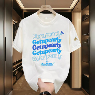 T恤男女同款 短袖 字母印花潮牌街头休闲风潮 剪刀新款 Moose