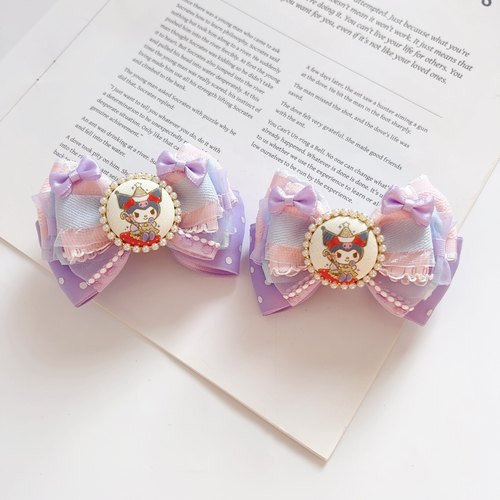 日系甜美可爱童趣三丽鸥库洛米美乐蒂蝴蝶结发夹侧边夹