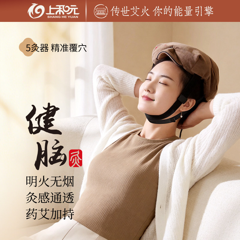 上和元健脑灸头部艾灸盒随身灸家用脑部头疗艾灸罐艾条熏蒸器艾柱