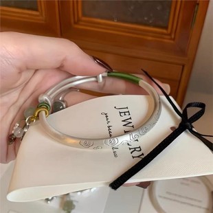正品祥云纯银手镯女足银9999实心镯子古法年轻款送女朋友生日礼物