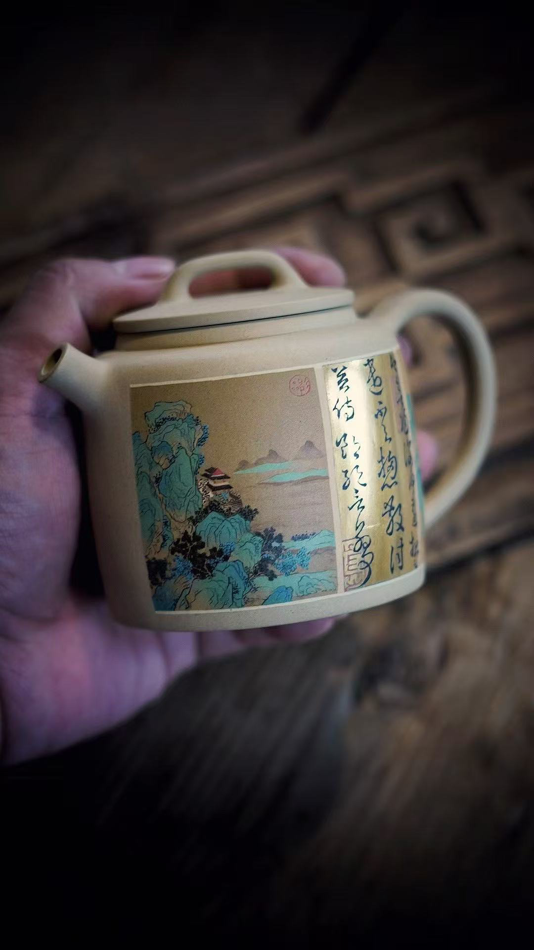 环视人云南建水紫陶陈学熔金山水茶壶茶具容量200cc