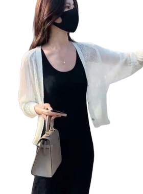 薄款蝙蝠袖针织开衫外套女