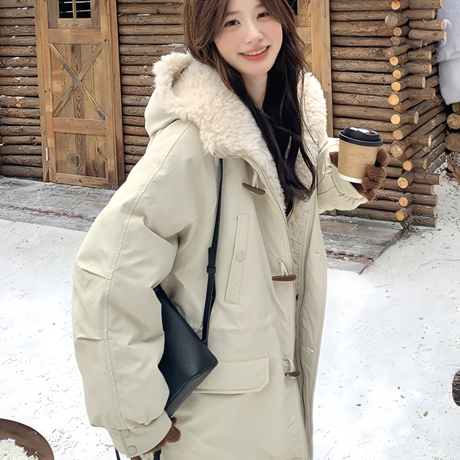 休闲加绒派克服女2025秋冬季