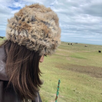 颜小姐/出游风兔毛帽宽松保暖自然风