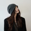 颜小姐 加大加宽显脸小冷帽冷帽网红帽子女秋冬毛线帽堆堆帽大头