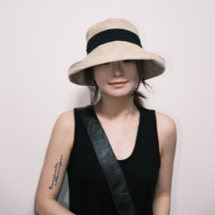 自留日系棉麻大檐渔夫帽女夏季 户外防晒显脸小可折叠遮阳帽子