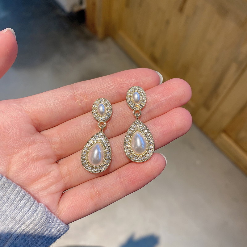 超闪镶钻珍珠女小众百搭