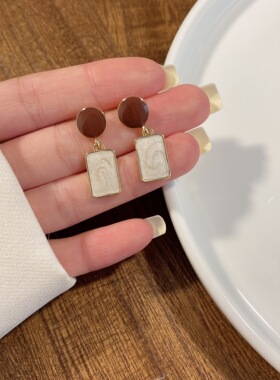 银针复古风撞色轻奢春季新款耳夹